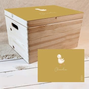 Memorybox Gansje | Okergeel